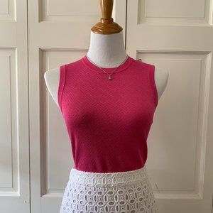 Ann Taylor Pink Knit Sleeveless Top